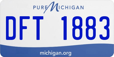 MI license plate DFT1883