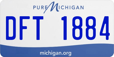 MI license plate DFT1884