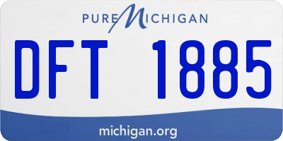 MI license plate DFT1885
