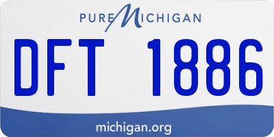 MI license plate DFT1886