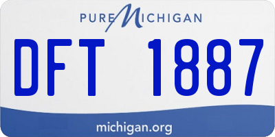 MI license plate DFT1887