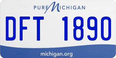 MI license plate DFT1890