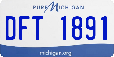 MI license plate DFT1891