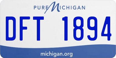 MI license plate DFT1894