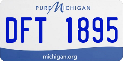 MI license plate DFT1895