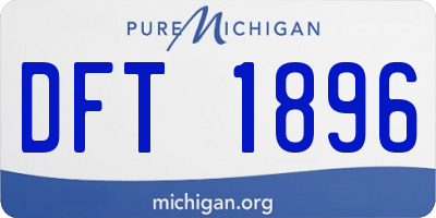 MI license plate DFT1896