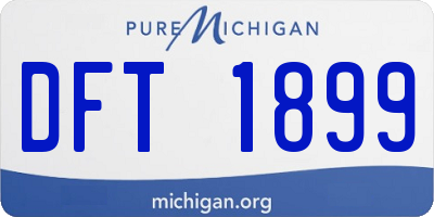 MI license plate DFT1899