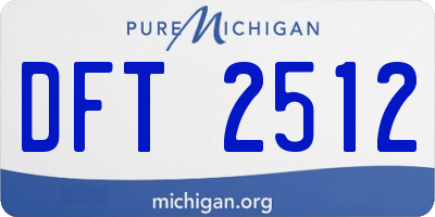 MI license plate DFT2512
