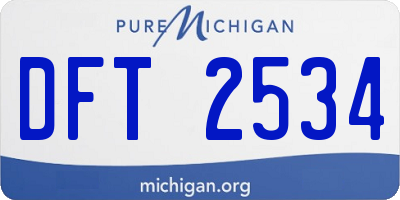 MI license plate DFT2534