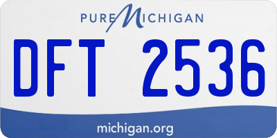 MI license plate DFT2536
