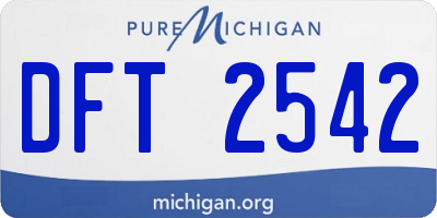 MI license plate DFT2542