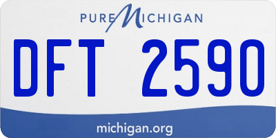 MI license plate DFT2590