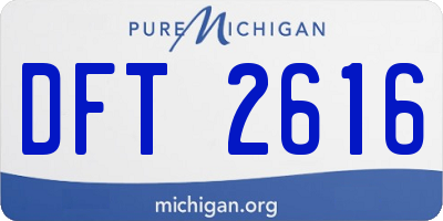 MI license plate DFT2616
