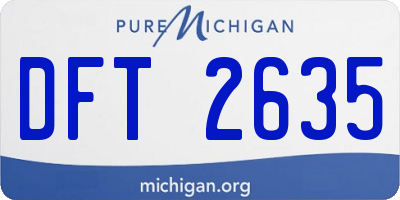 MI license plate DFT2635