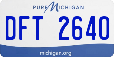 MI license plate DFT2640