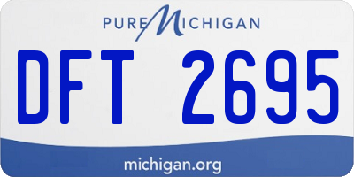 MI license plate DFT2695