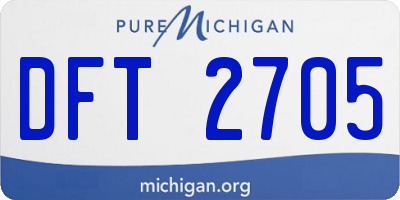 MI license plate DFT2705