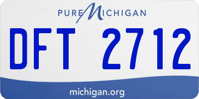 MI license plate DFT2712
