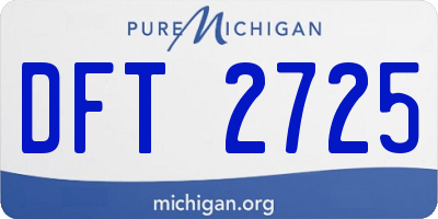 MI license plate DFT2725