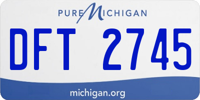 MI license plate DFT2745
