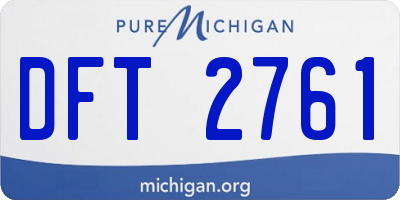 MI license plate DFT2761