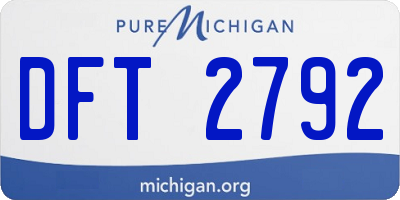 MI license plate DFT2792