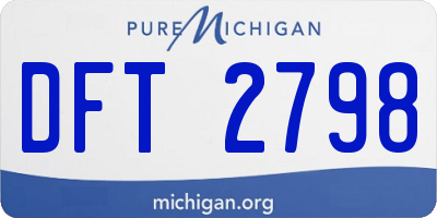 MI license plate DFT2798