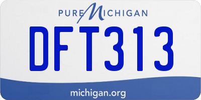 MI license plate DFT313