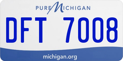 MI license plate DFT7008