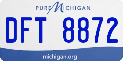 MI license plate DFT8872