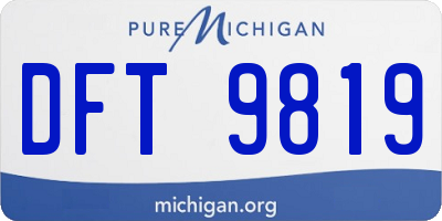 MI license plate DFT9819