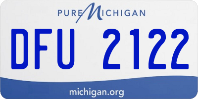 MI license plate DFU2122
