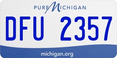 MI license plate DFU2357