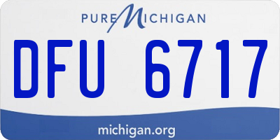 MI license plate DFU6717