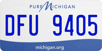 MI license plate DFU9405