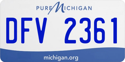 MI license plate DFV2361