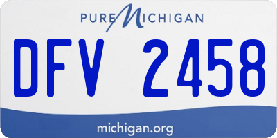 MI license plate DFV2458