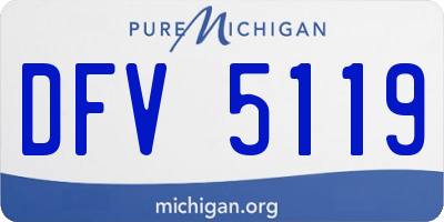 MI license plate DFV5119