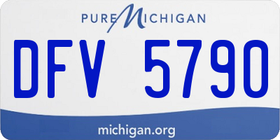MI license plate DFV5790