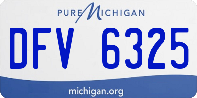 MI license plate DFV6325