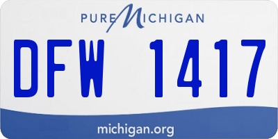 MI license plate DFW1417