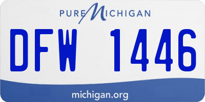 MI license plate DFW1446