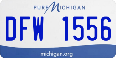 MI license plate DFW1556
