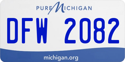 MI license plate DFW2082