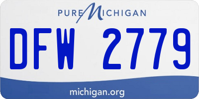 MI license plate DFW2779