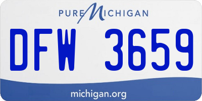 MI license plate DFW3659