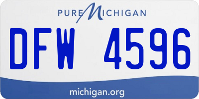 MI license plate DFW4596