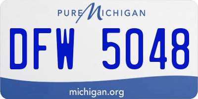 MI license plate DFW5048