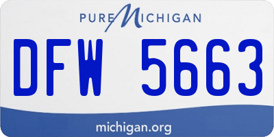 MI license plate DFW5663