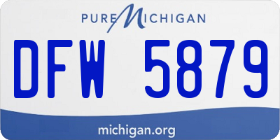 MI license plate DFW5879